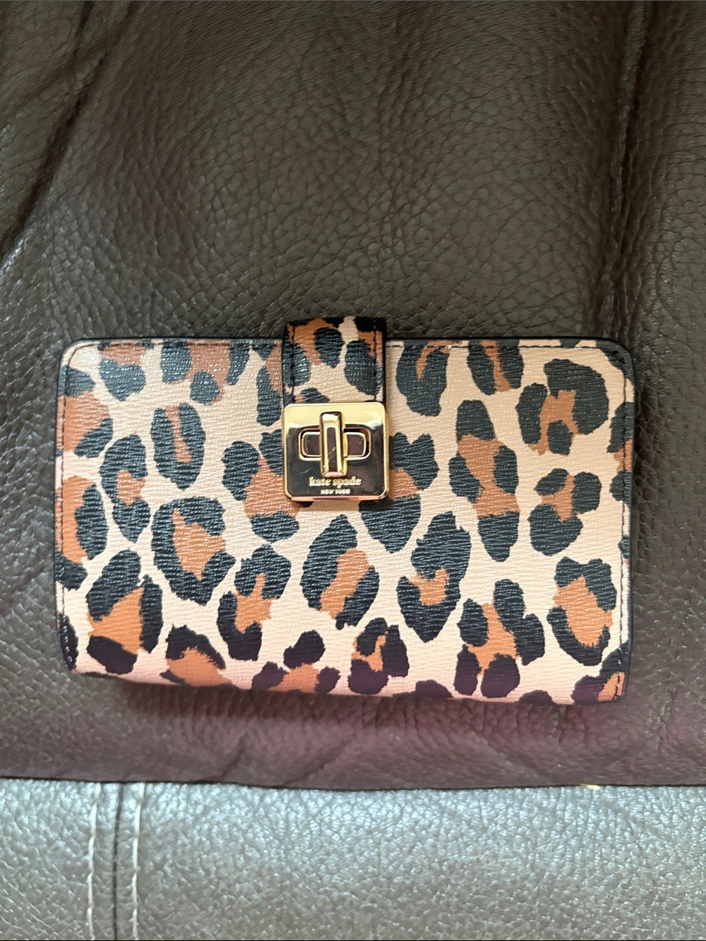 Kate spade leopard wallet